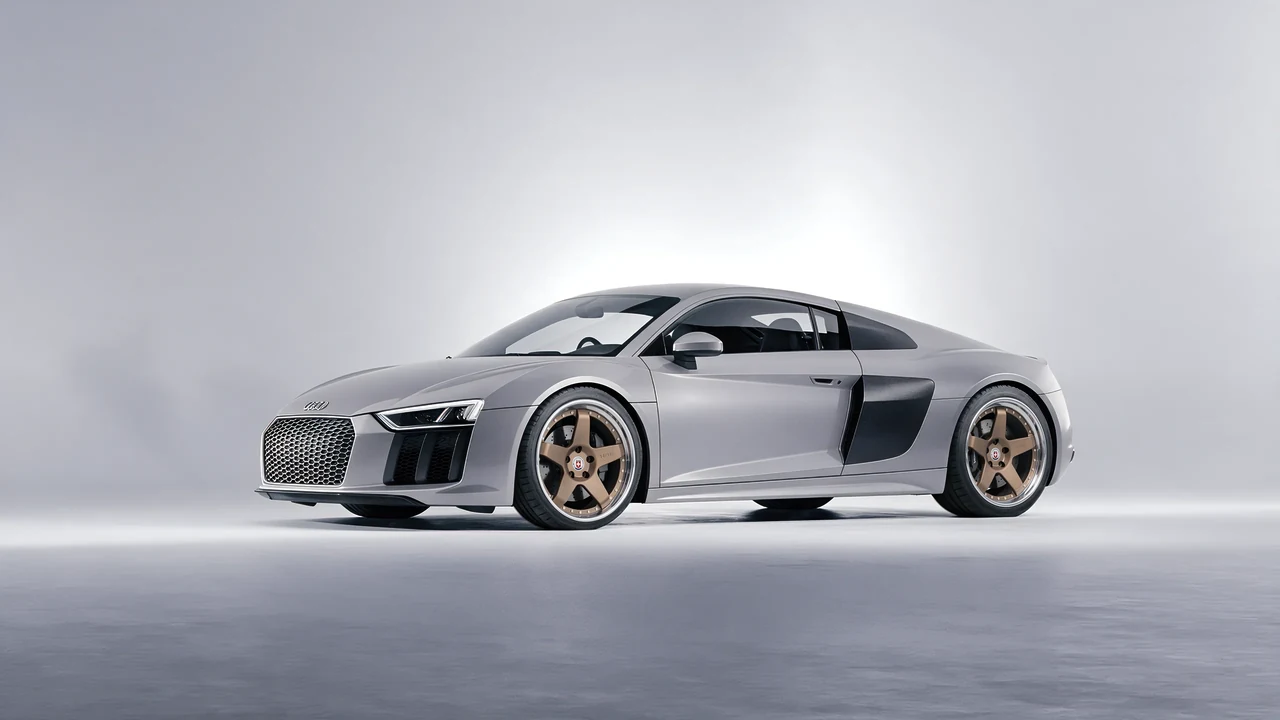 Audi R8 2017 on HRE Performance Wheels C105 forged wheels, front three-quarter view