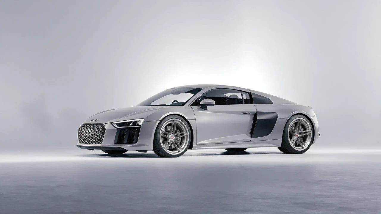Audi R8 2017 on HRE Performance Wheels G-Code forged wheels, front three-quarter view