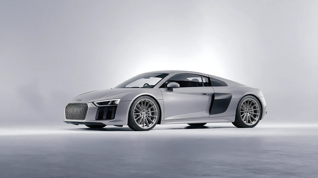 Audi R8 2017 on HRE Performance Wheels P103SC forged wheels, front three-quarter view