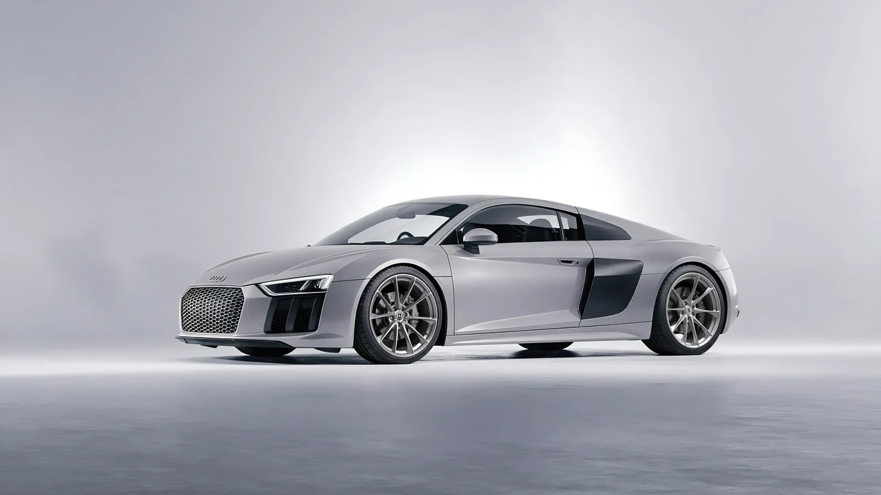 Audi R8 2017 on HRE Performance Wheels P204 forged wheels, front three-quarter view