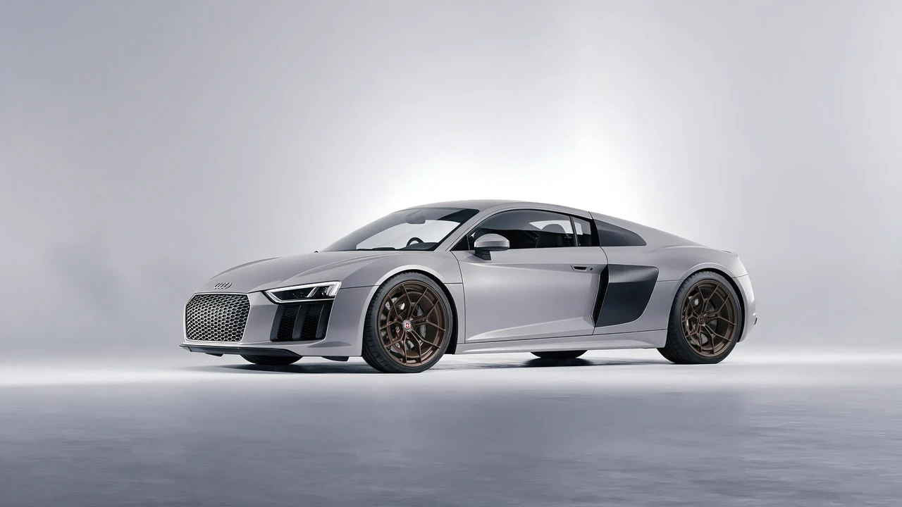 Audi R8 2017 on HRE Performance Wheels P301 forged wheels, front three-quarter view