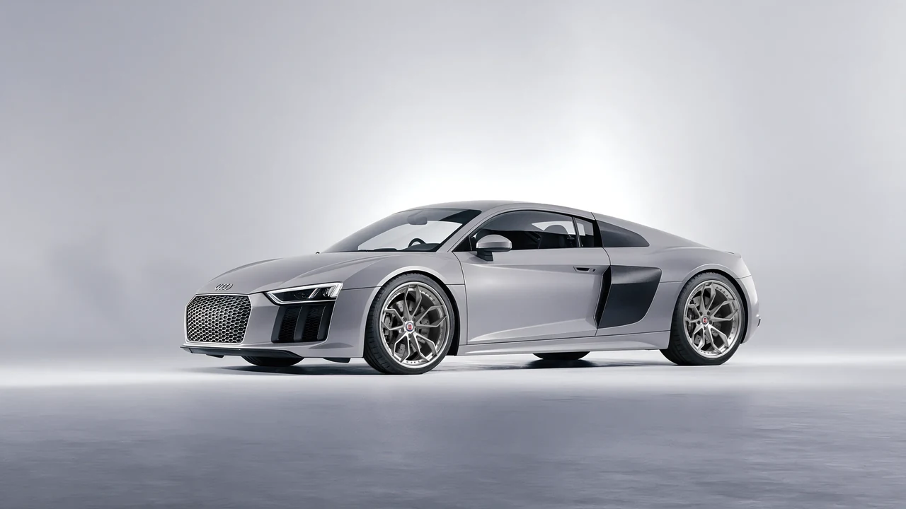 Audi R8 2017 on HRE Performance Wheels S201 forged wheels, front three-quarter view