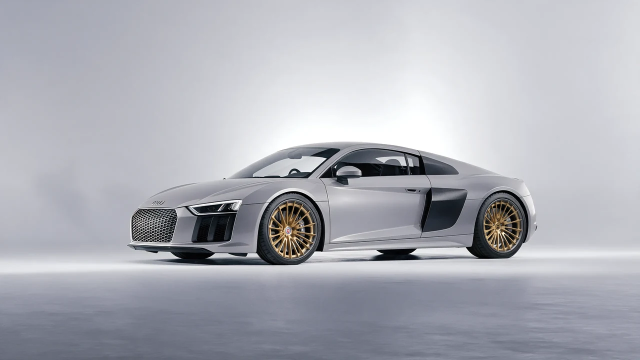 Audi R8 2017 on HRE Performance Wheels S209H forged wheels, front three-quarter view