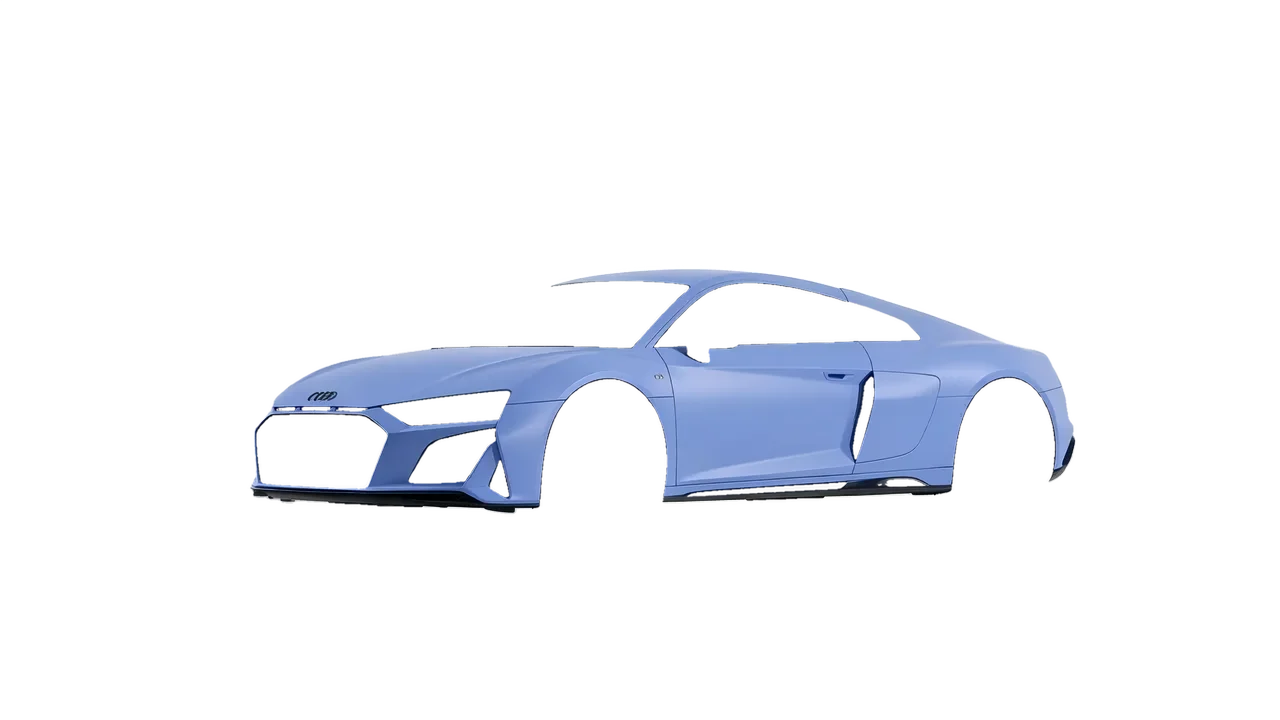 Audi R8 2022 wrapped in Dreamline Blue (Avery Dennison SW900-616-O), front three-quarter view