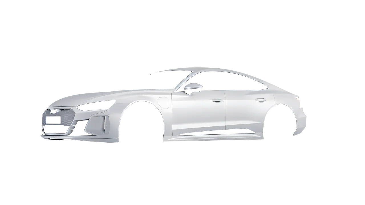 Audi RS e-tron GT 2022 wrapped in Matte Silver (3M M21), front three-quarter view