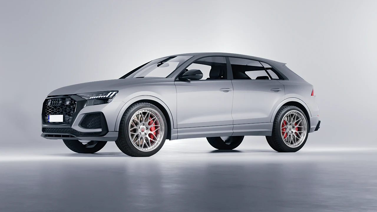 Audi RS Q8 2020 on HRE Performance Wheels 300 forged wheels, front three-quarter view