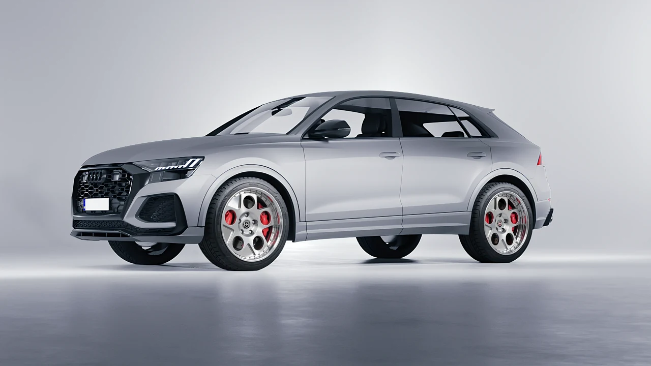 Audi RS Q8 2020 on HRE Performance Wheels 454 forged wheels, front three-quarter view