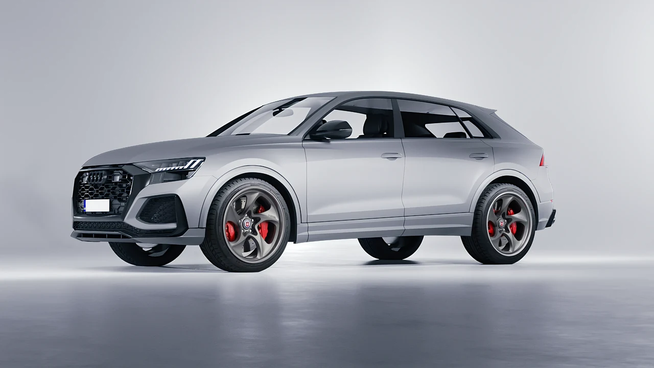 Audi RS Q8 2020 on HRE Performance Wheels 522 forged wheels, front three-quarter view