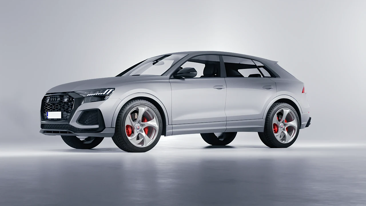 Audi RS Q8 2020 on HRE Performance Wheels 522M forged wheels, front three-quarter view