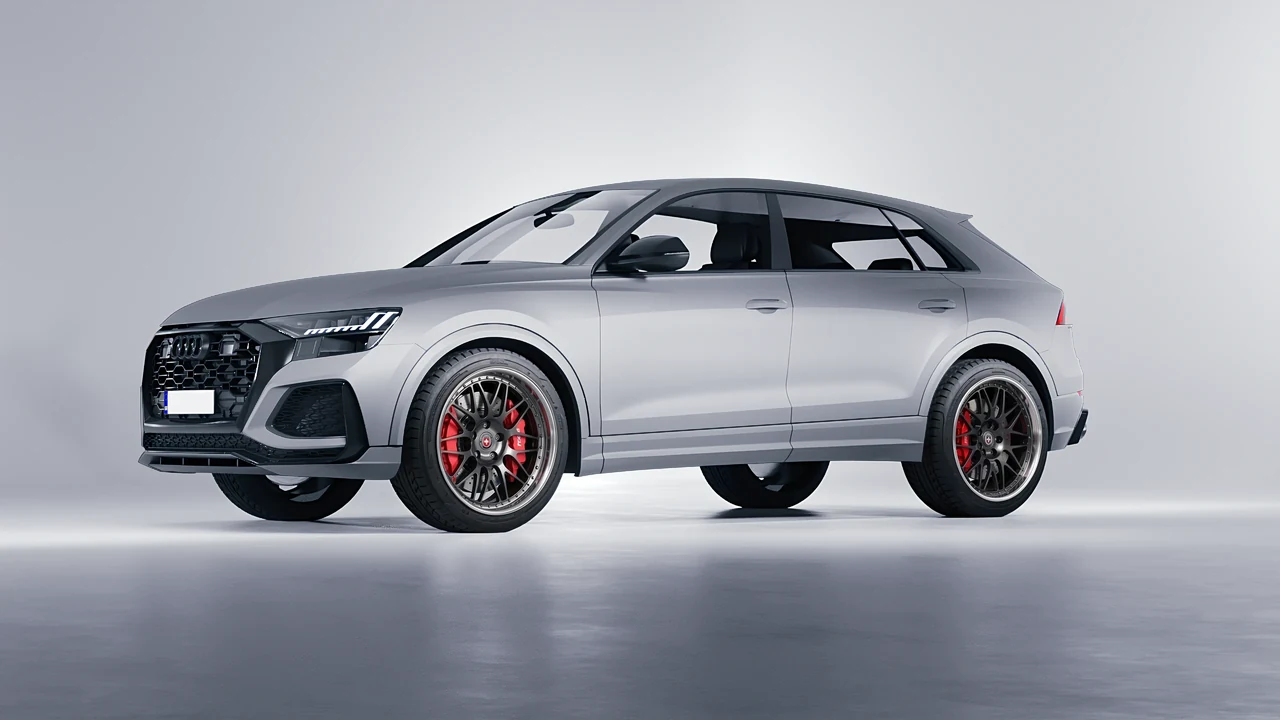 Audi RS Q8 2020 on HRE Performance Wheels 540 forged wheels, front three-quarter view