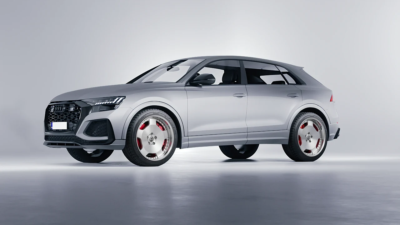 Audi RS Q8 2020 on HRE Performance Wheels 544 forged wheels, front three-quarter view