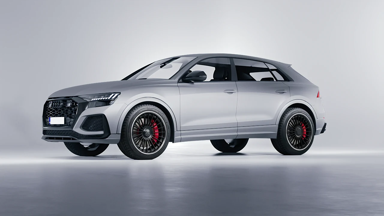 Audi RS Q8 2020 on RDB LA Twenty Two forged wheels, front three-quarter view