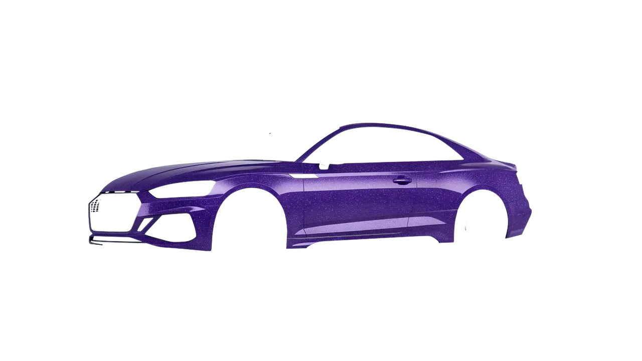 Audi RS5 Coupe 2020 wrapped in Purple (Avery Dennison SW900-587-D), front three-quarter view