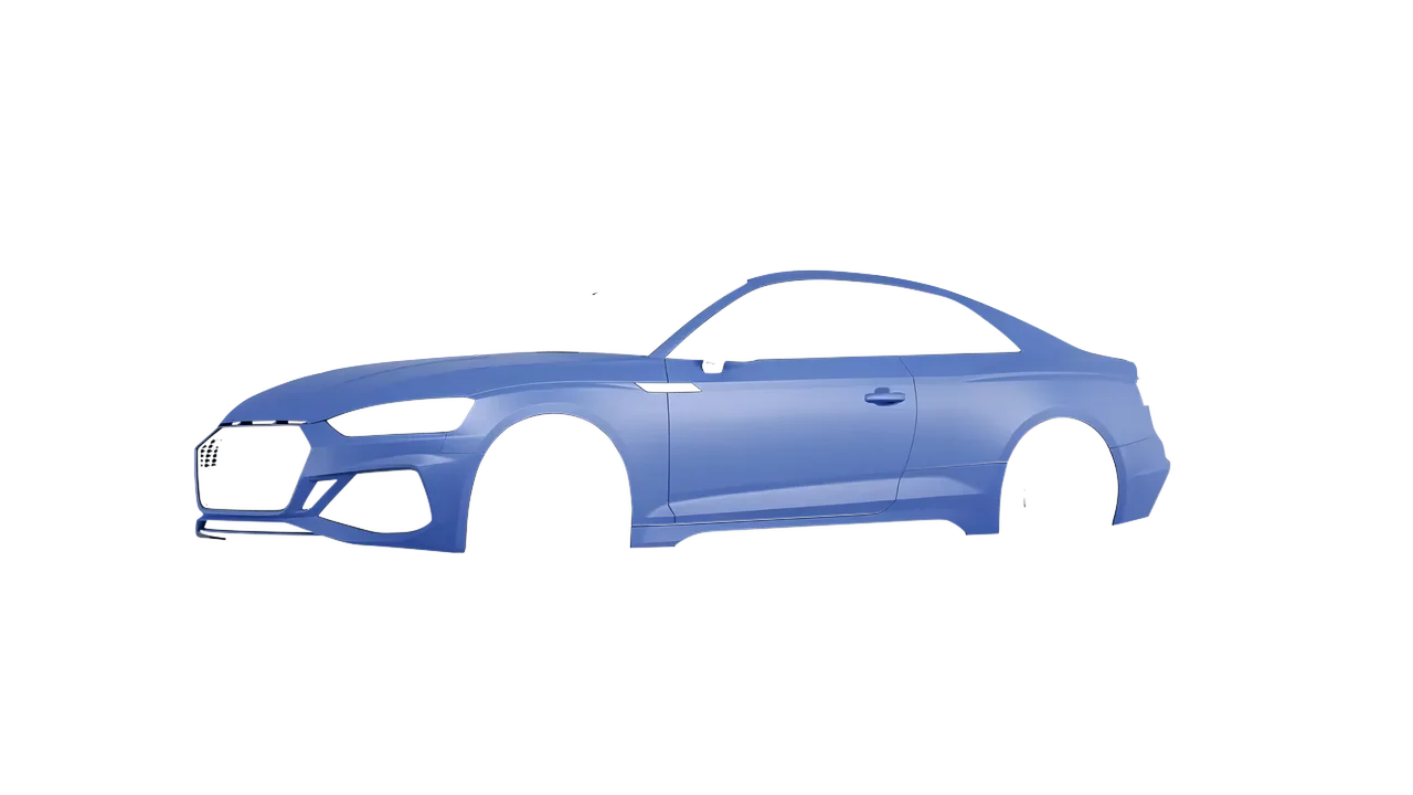 Audi RS5 Coupe 2020 wrapped in Dreamline Blue (Avery Dennison SW900-616-O), front three-quarter view