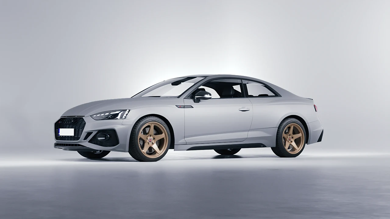 Audi RS5 Coupe 2020 on HRE Performance Wheels 305-GTS forged wheels, front three-quarter view