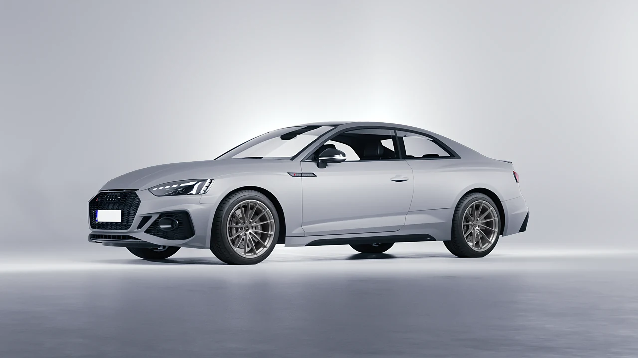 Audi RS5 Coupe 2020 on HRE Performance Wheels P103 forged wheels, front three-quarter view