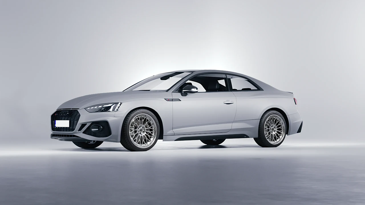 Audi RS5 Coupe 2020 on RDB LA Signature forged wheels, front three-quarter view