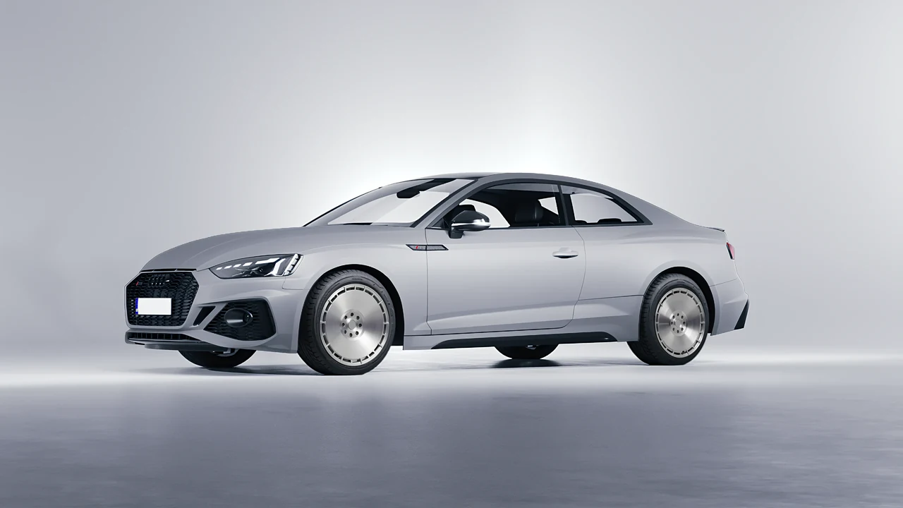 Audi RS5 Coupe 2020 on RDB LA Zero forged wheels, front three-quarter view