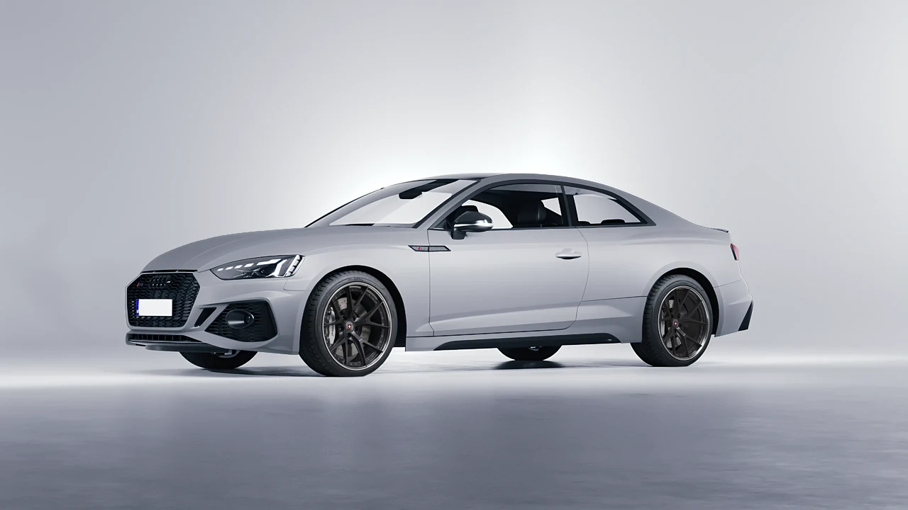 Audi RS5 Coupe 2020 on HRE Performance Wheels S101 forged wheels, front three-quarter view