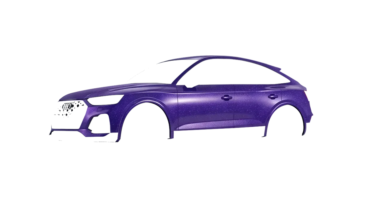 Audi SQ5 Sportback 2021 wrapped in Purple (Avery Dennison SW900-587-D), front three-quarter view