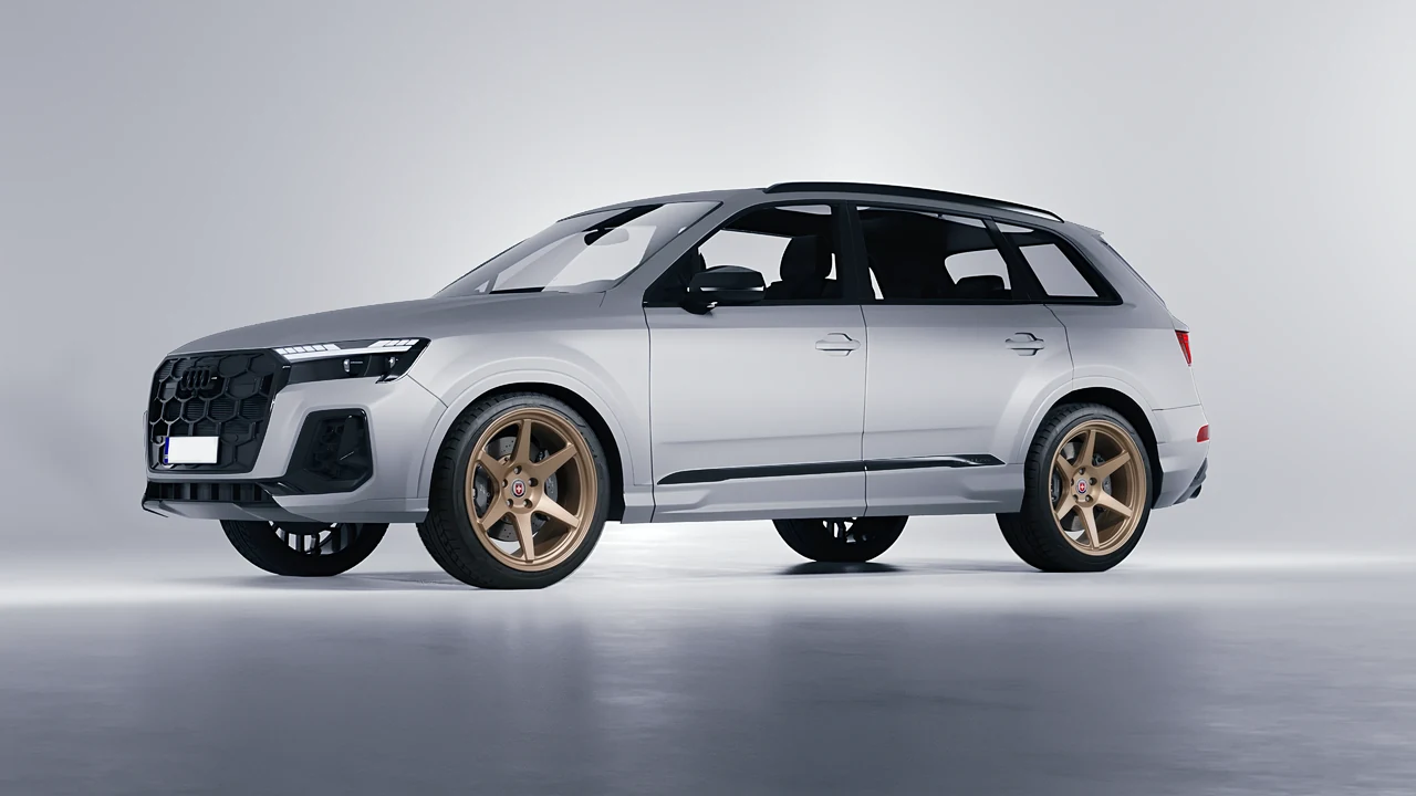 Audi SQ7 2024 on HRE Performance Wheels 306-GTS forged wheels, front three-quarter view