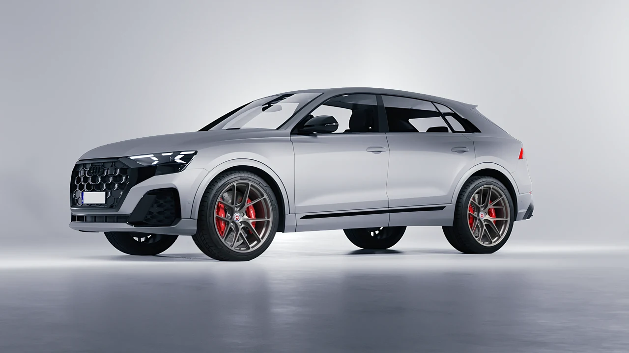 Audi SQ8 2024 on HRE Performance Wheels R101-Lightweight forged wheels, front three-quarter view