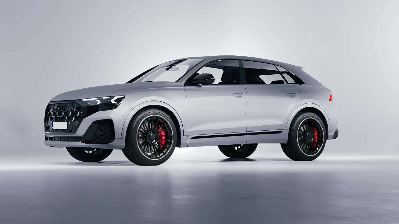Audi SQ8 2024 on RDB LA Twenty Two forged wheels, front three-quarter view