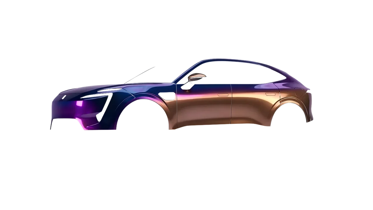 Avatr 11 2025 wrapped in Gloss Flip Deep Space (3M GP278), front three-quarter view