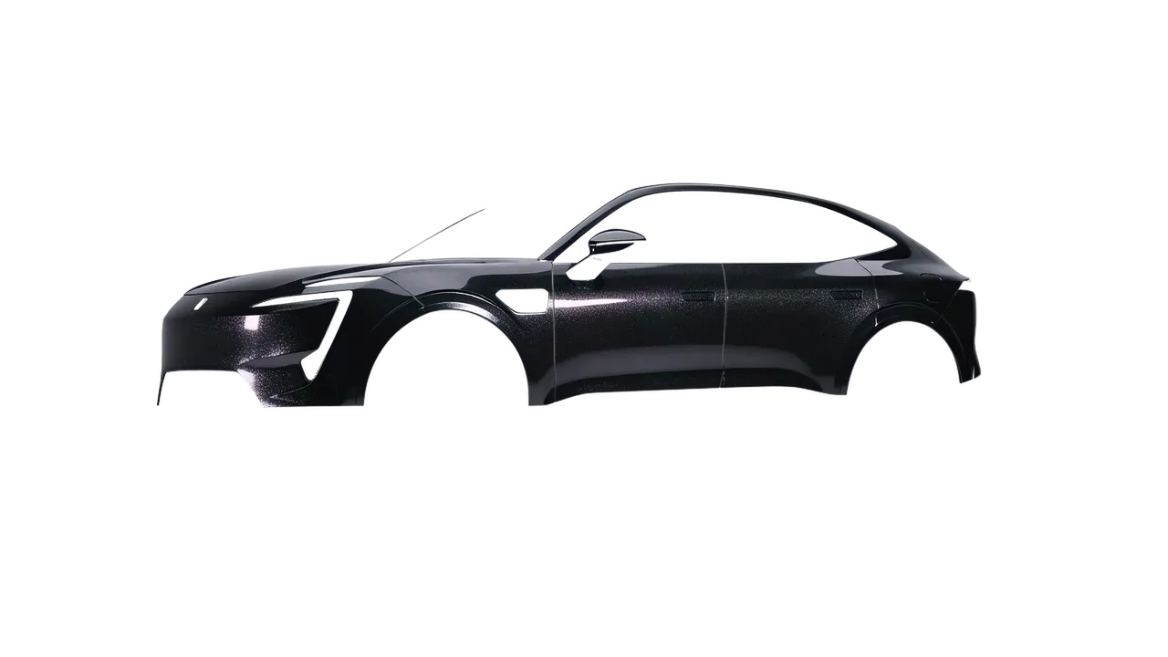 Avatr 11 2025 wrapped in Mystery Black (Avery Dennison SW900-184-M), front three-quarter view