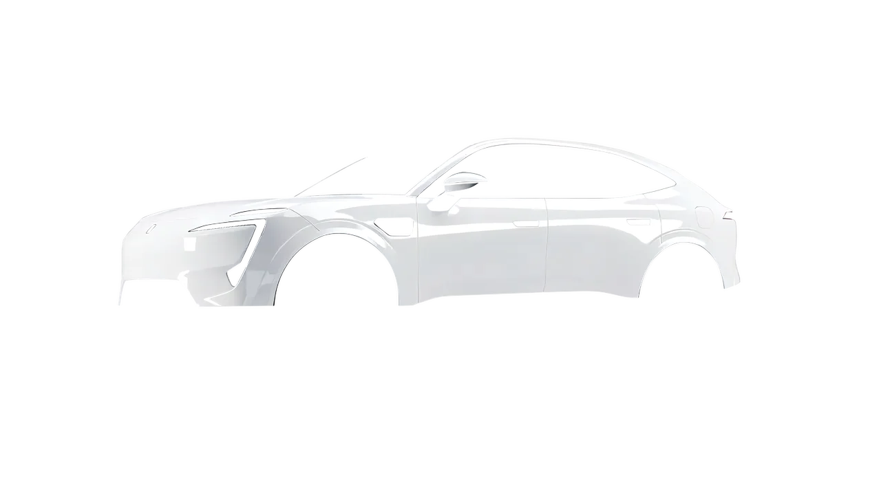 Avatr 11 2025 wrapped in Gloss White (3M G10), front three-quarter view