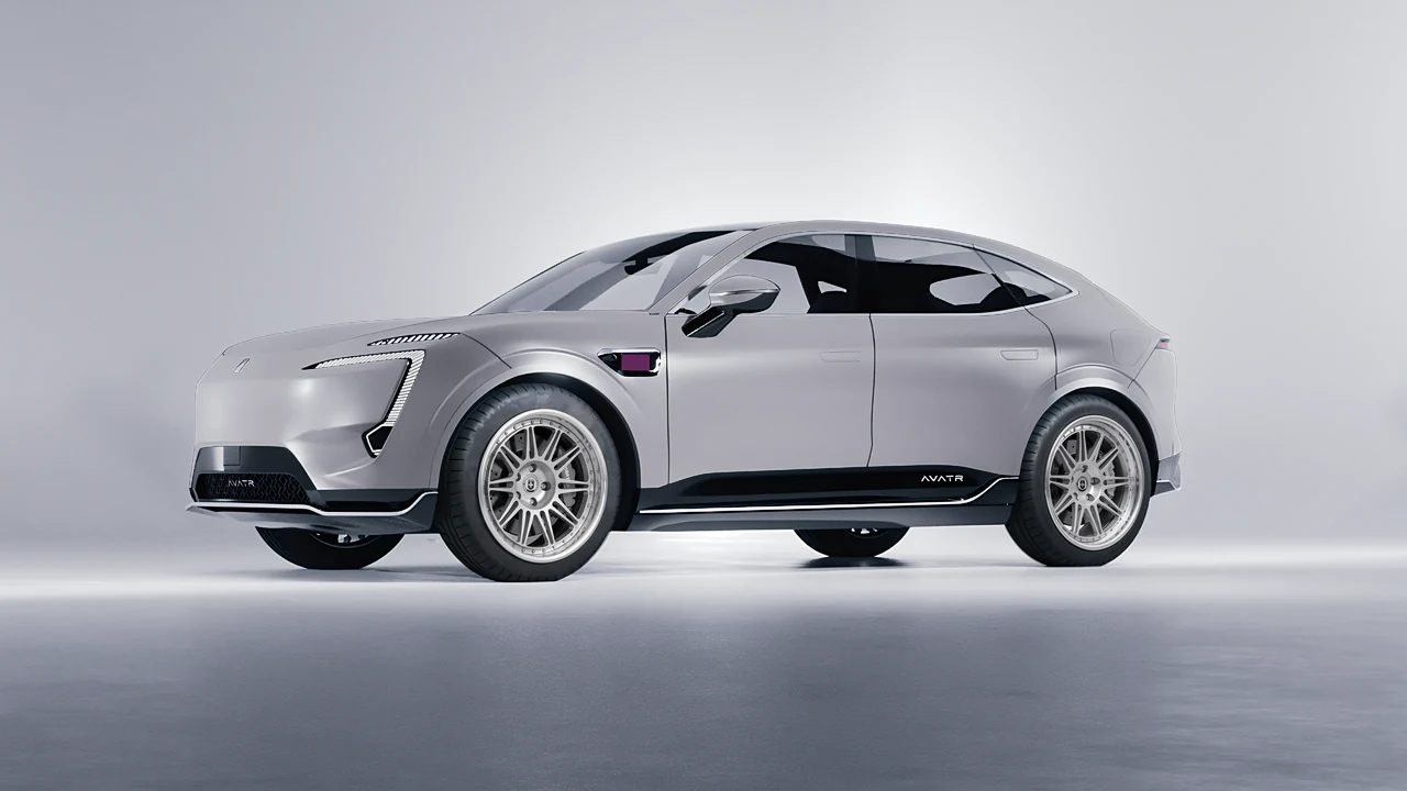Avatr 11 2025 on HRE Performance Wheels 301 forged wheels, front three-quarter view