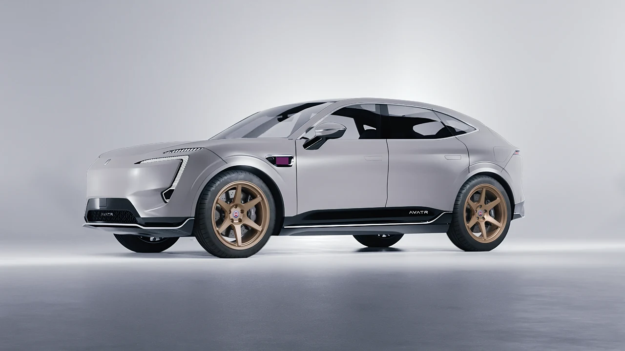 Avatr 11 2025 on HRE Performance Wheels 306-GTS forged wheels, front three-quarter view