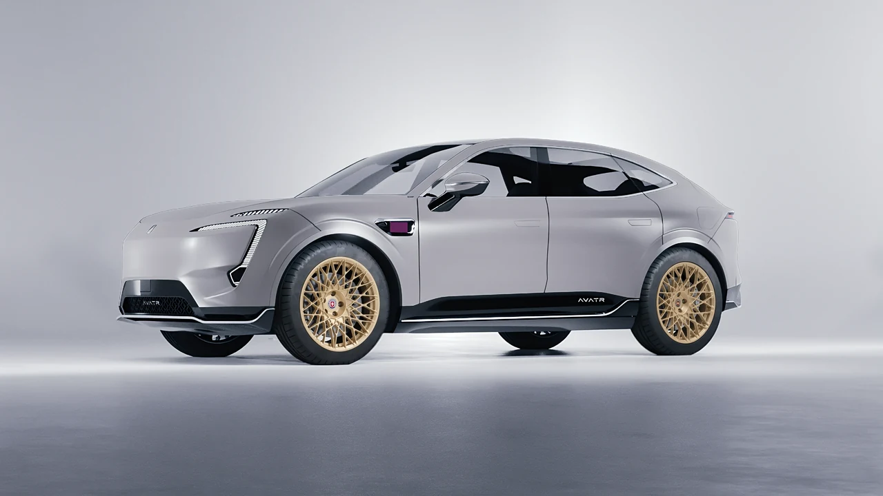 Avatr 11 2025 on HRE Performance Wheels 501M forged wheels, front three-quarter view