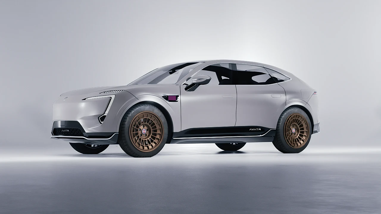 Avatr 11 2025 on HRE Performance Wheels 515-GTM forged wheels, front three-quarter view