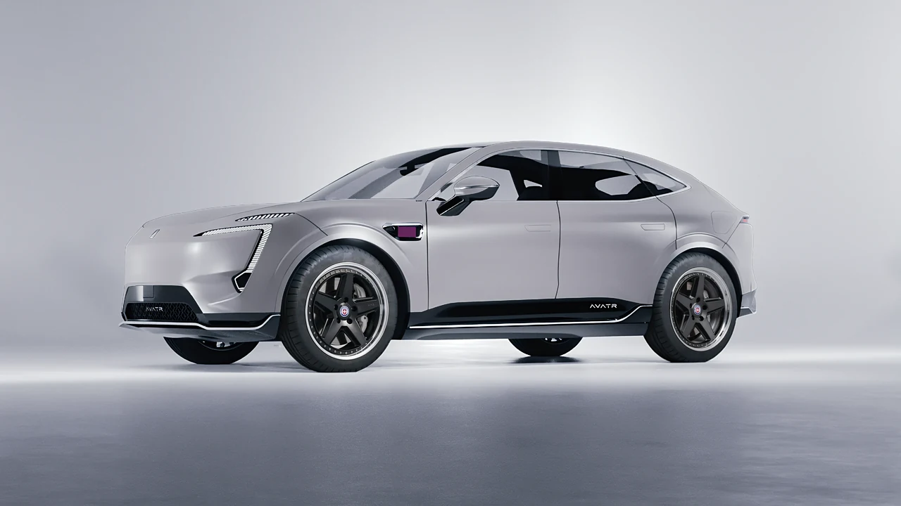 Avatr 11 2025 on HRE Performance Wheels 517 forged wheels, front three-quarter view