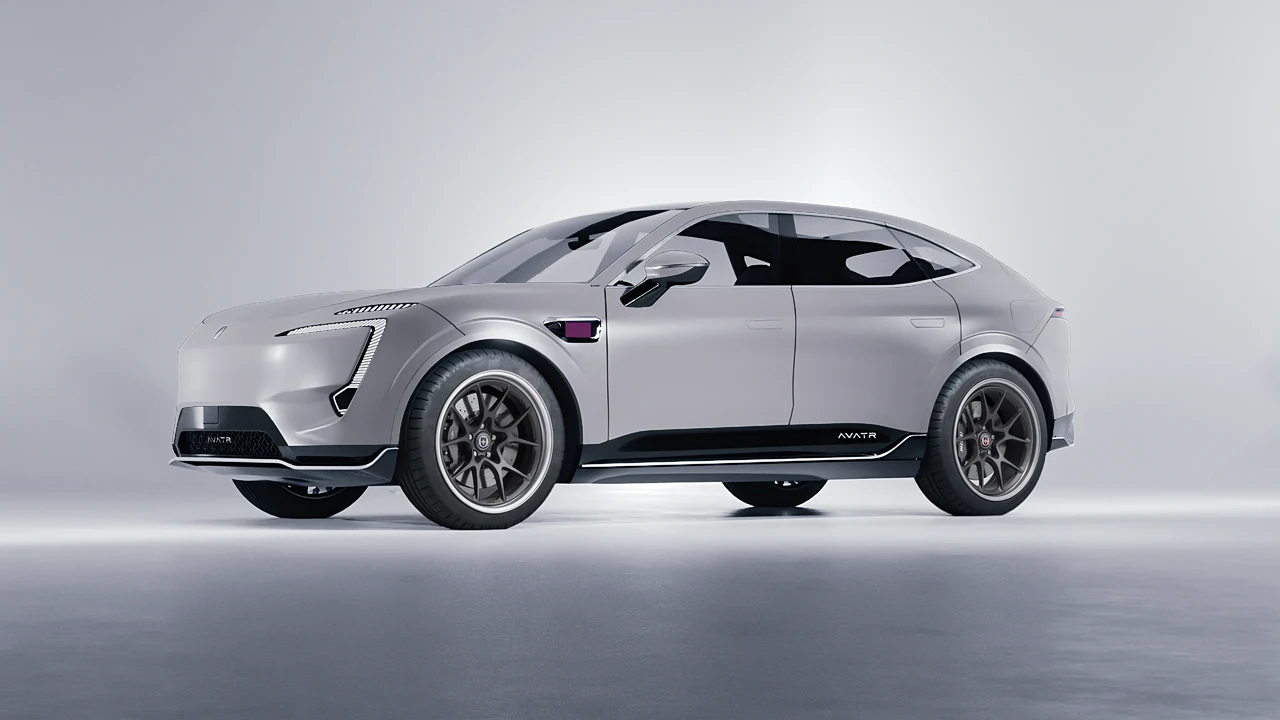 Avatr 11 2025 on HRE Performance Wheels 521 forged wheels, front three-quarter view