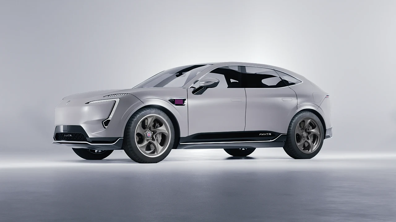 Avatr 11 2025 on HRE Performance Wheels 522 forged wheels, front three-quarter view