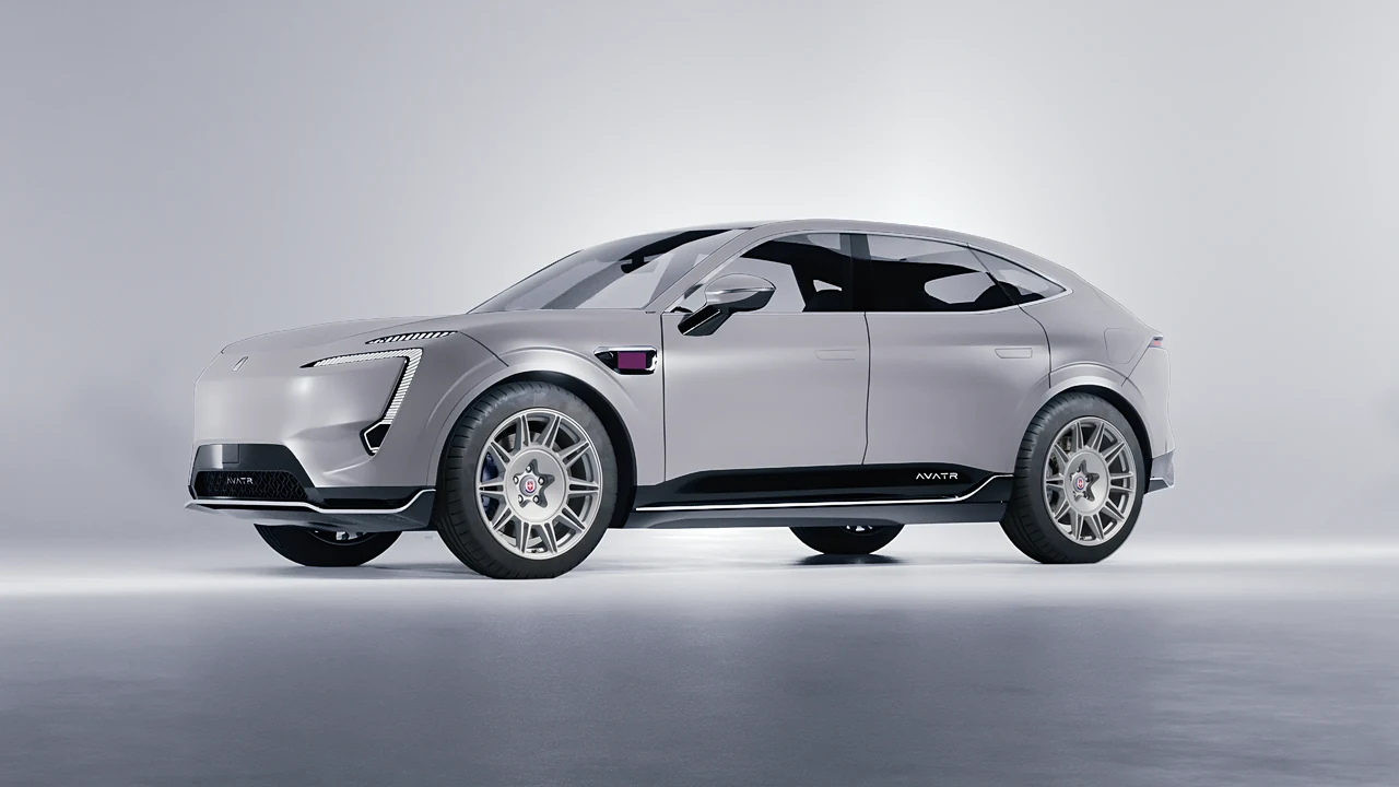 Avatr 11 2025 on HRE Performance Wheels 528M forged wheels, front three-quarter view