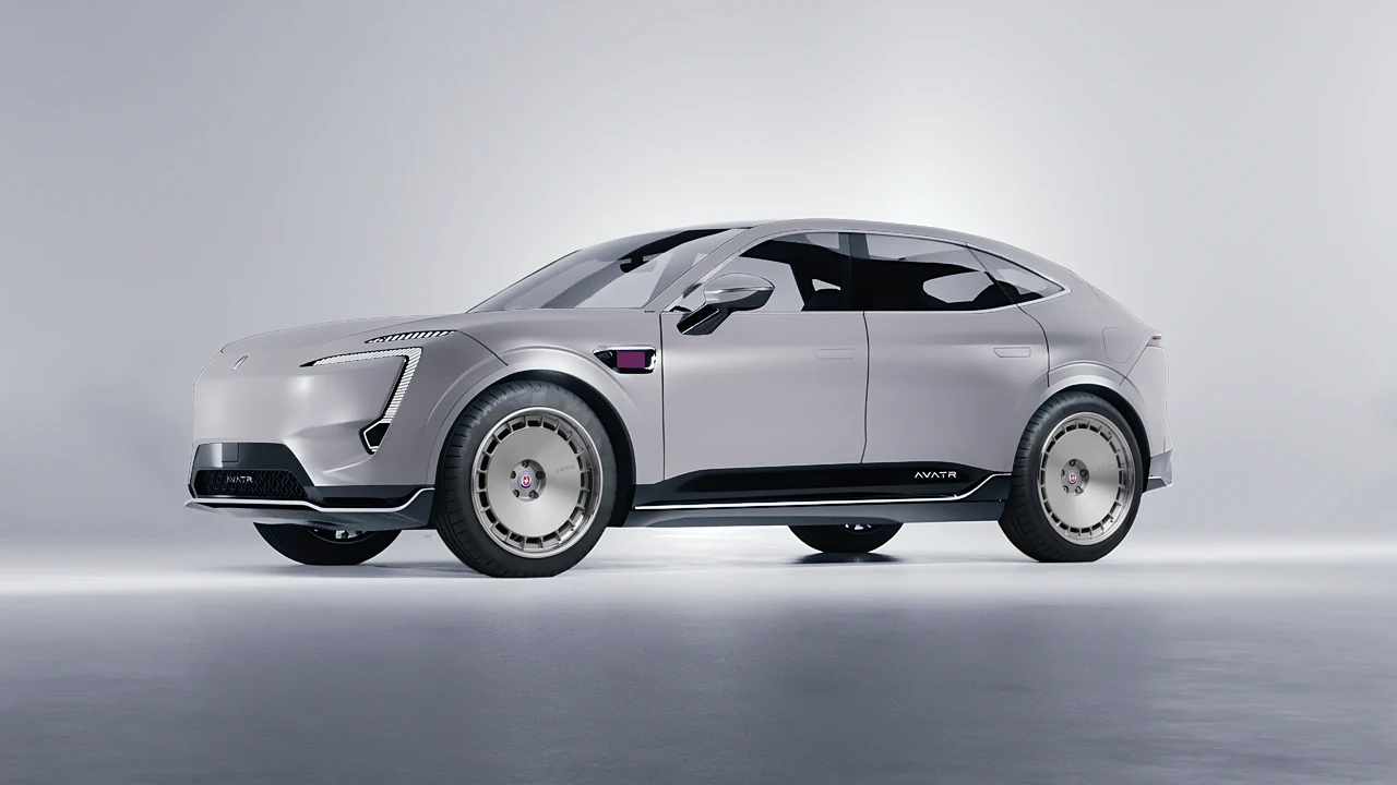 Avatr 11 2025 on HRE Performance Wheels 935 forged wheels, front three-quarter view