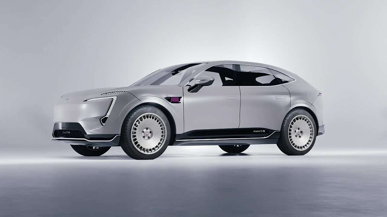 Avatr 11 2025 on HRE Performance Wheels 935M forged wheels, front three-quarter view