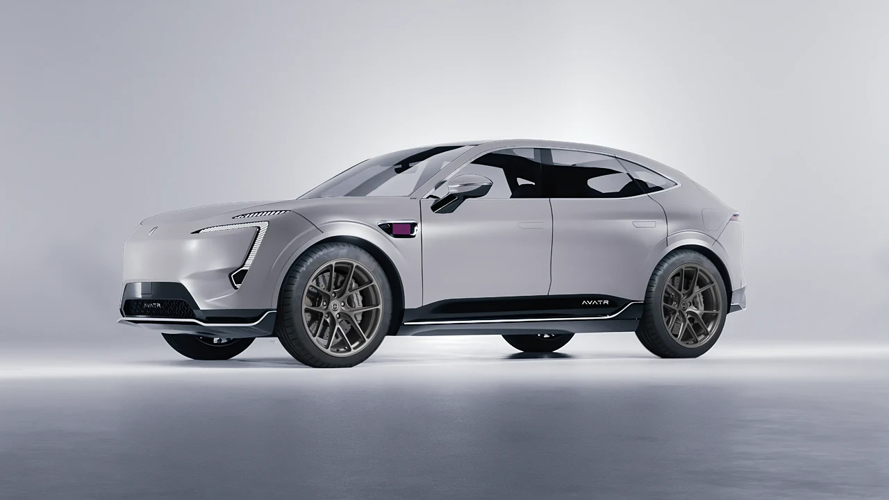 Avatr 11 2025 on HRE Performance Wheels R101-Lightweight forged wheels, front three-quarter view