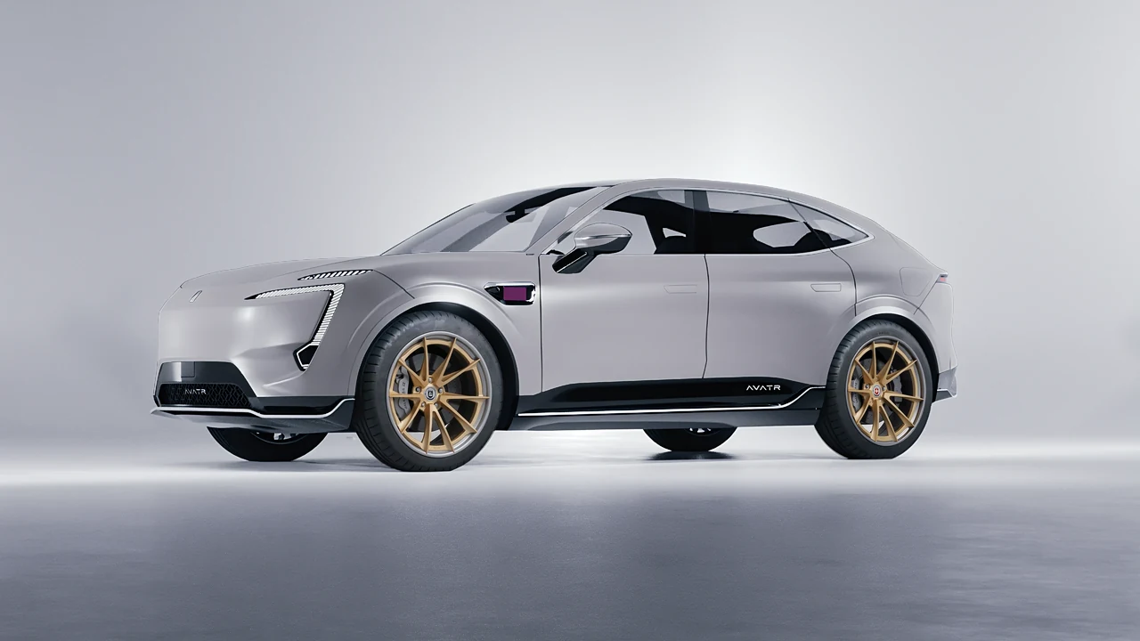 Avatr 11 2025 on HRE Performance Wheels S204H forged wheels, front three-quarter view