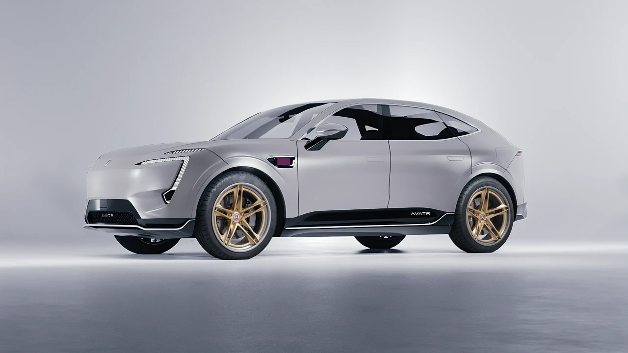 Avatr 11 2025 on HRE Performance Wheels S207H forged wheels, front three-quarter view