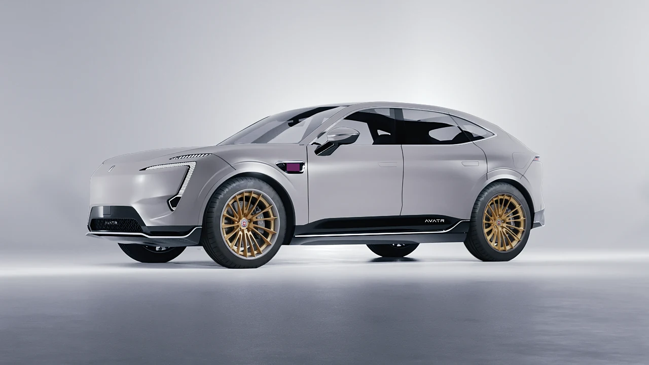 Avatr 11 2025 on HRE Performance Wheels S209H forged wheels, front three-quarter view