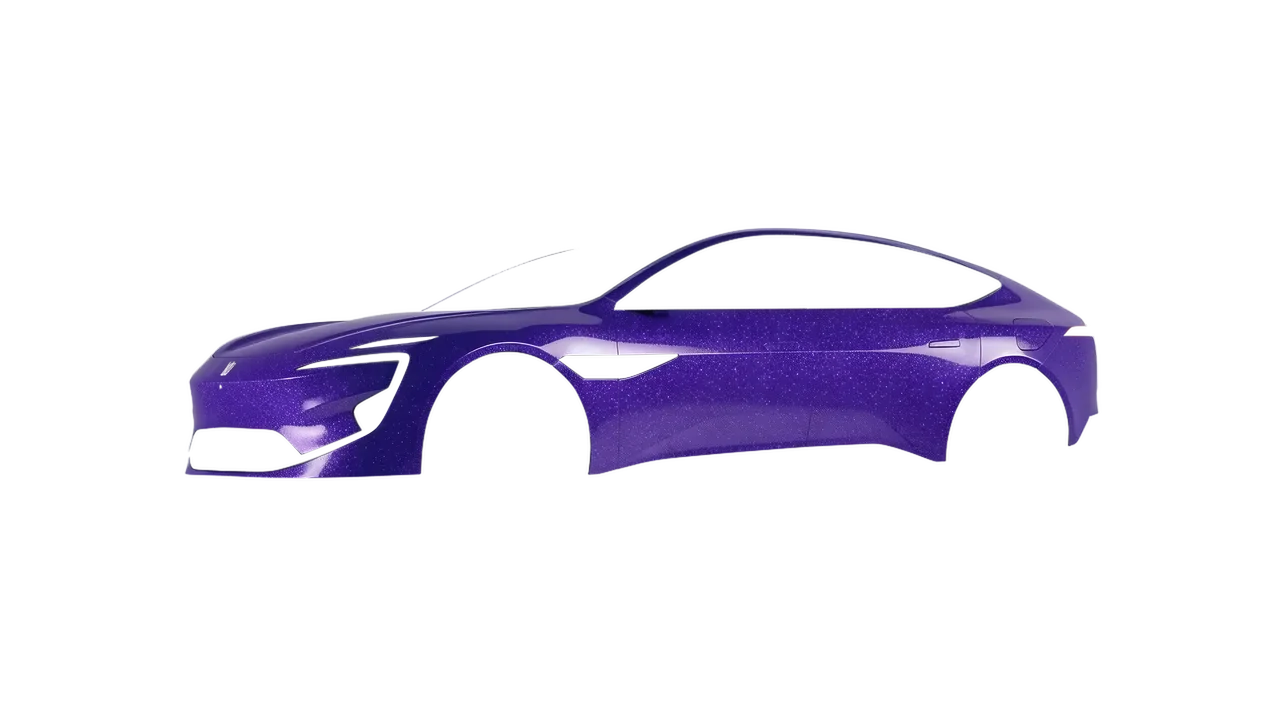 Avatr 12 2025 wrapped in Purple (Avery Dennison SW900-587-D), front three-quarter view