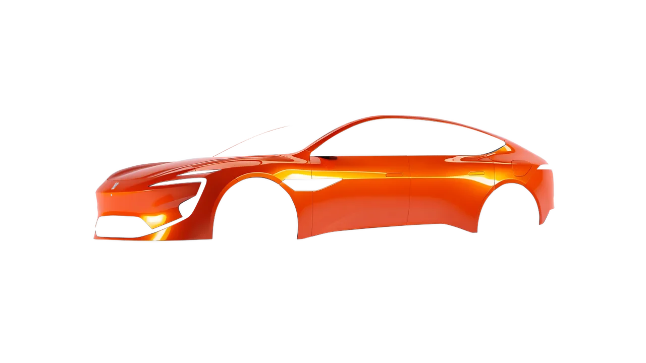 Avatr 12 2025 wrapped in Fiery Orange (3M G364), front three-quarter view