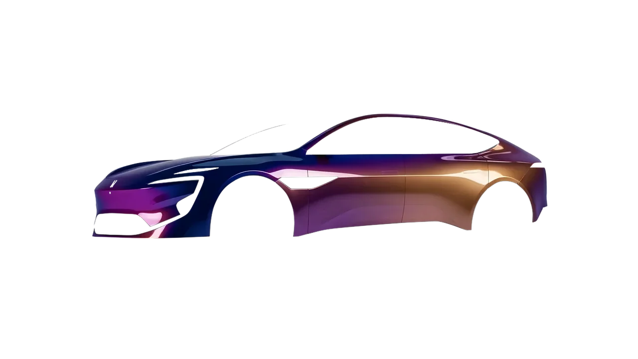 Avatr 12 2025 wrapped in Gloss Flip Deep Space (3M GP278), front three-quarter view