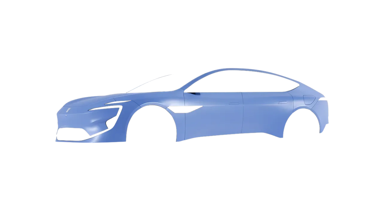 Avatr 12 2025 wrapped in Dreamline Blue (Avery Dennison SW900-616-O), front three-quarter view