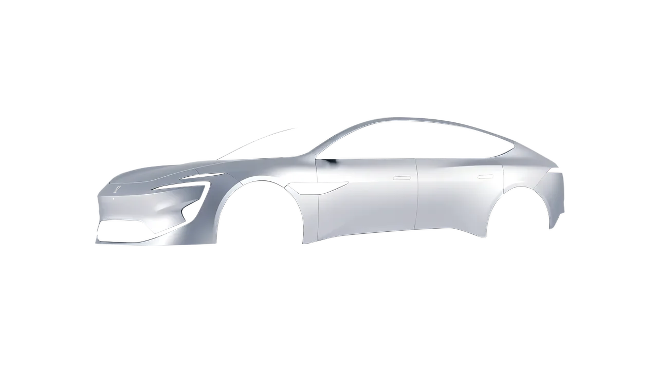 Avatr 12 2025 wrapped in Matte Silver (3M M21), front three-quarter view