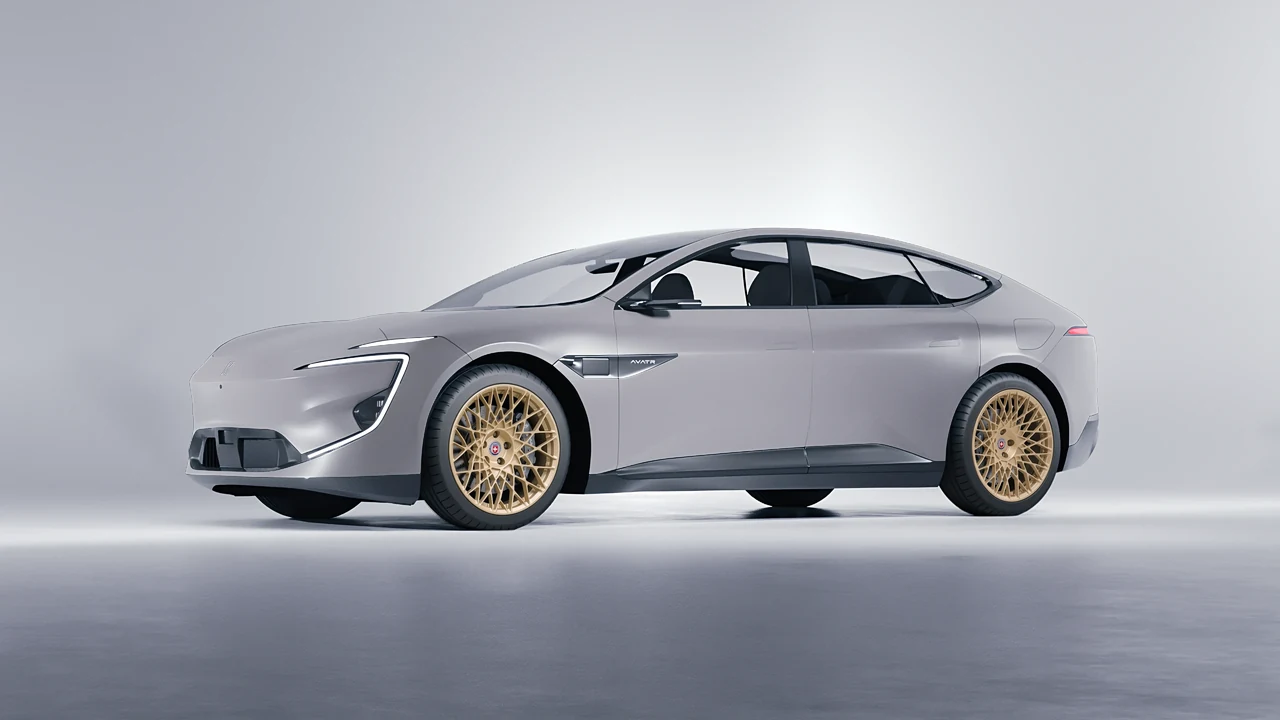 Avatr 12 2025 on HRE Performance Wheels 501M forged wheels, front three-quarter view